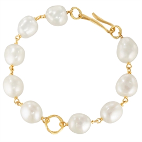 Dulong Vega Loop Armbånd M. Ferskvandsperler, 18K Guld